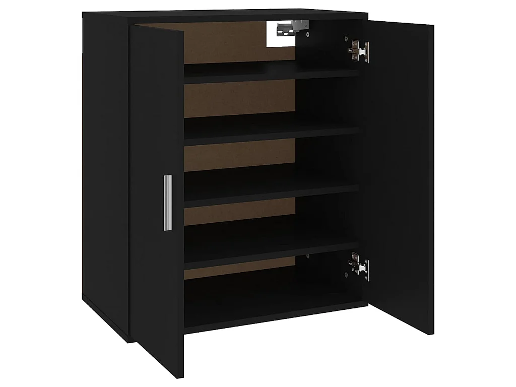 Armoire à chaussures Noir 60x35x70 cm Aggloméré