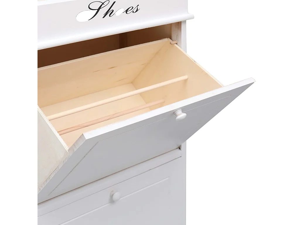 Armoire à chaussures Blanc 50 x 28 x 98 cm Bois de Paulownia