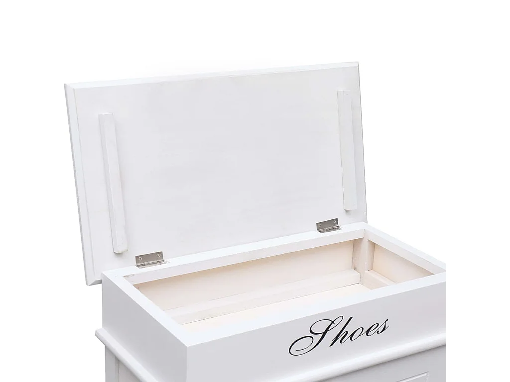 Armoire à chaussures Blanc 50 x 28 x 98 cm Bois de Paulownia