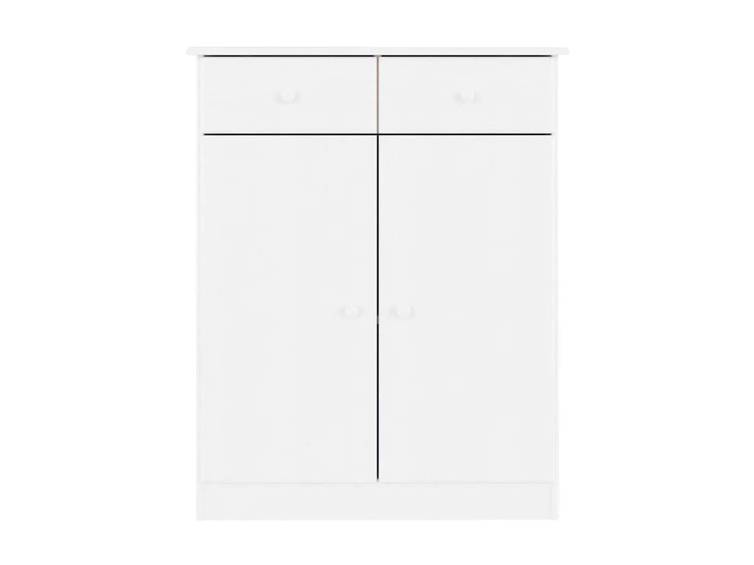 Scarpiera ALTA bianca 77x35x96 cm in legno massello di pino