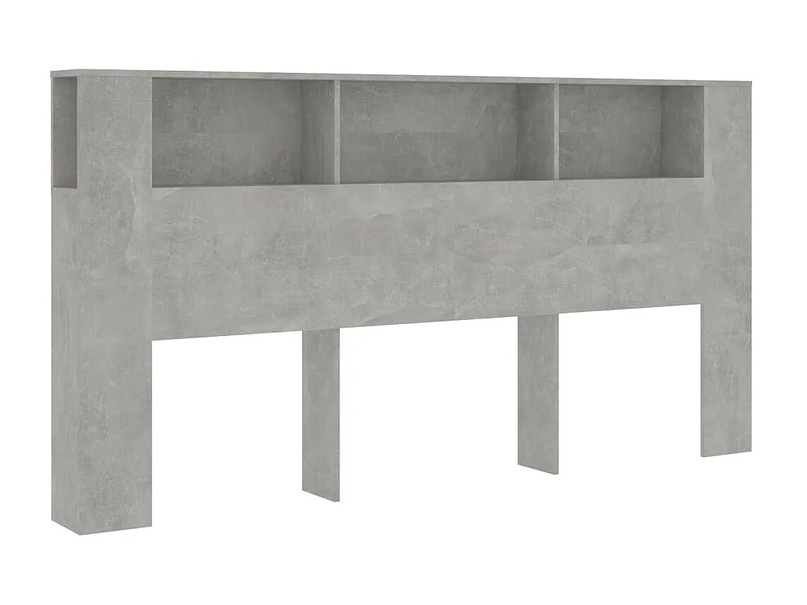Mueble cabecero Gris hormigón 200x18,5x104,5 cm