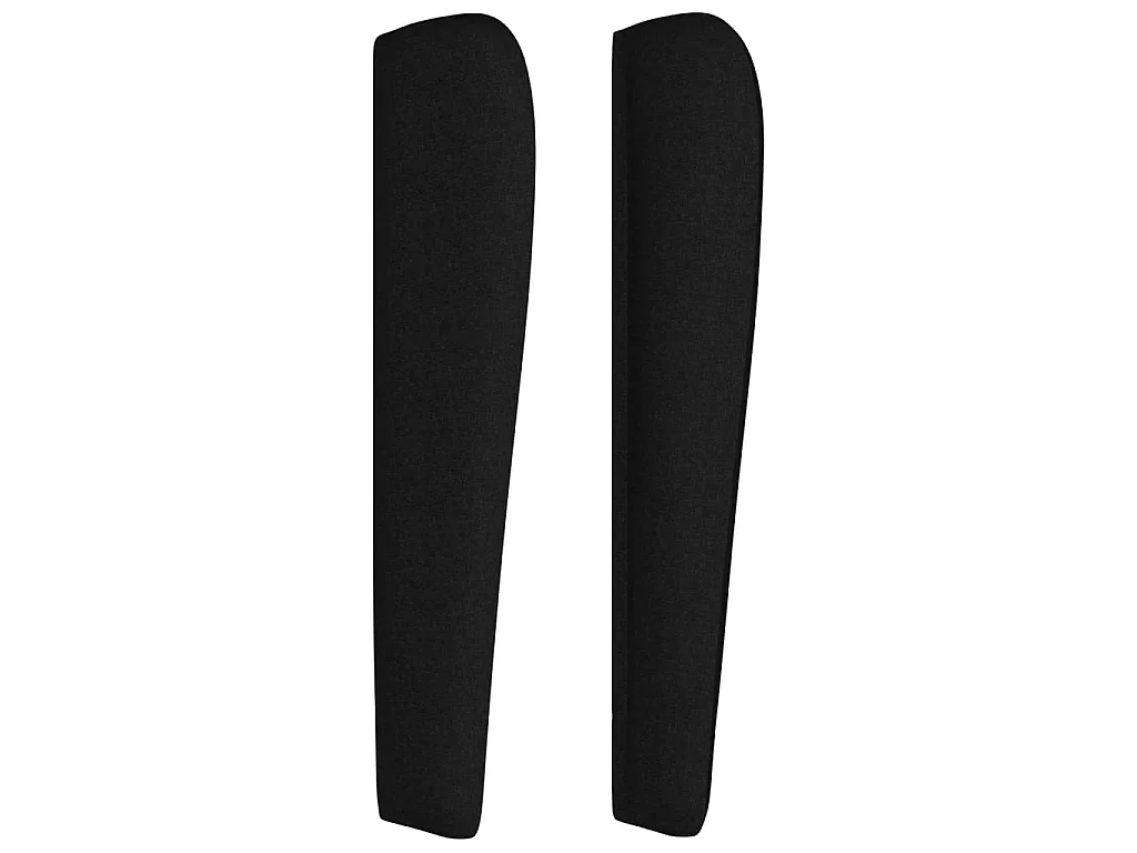 Tête de lit avec oreilles Noir 83x23x118/128 cm Tissu