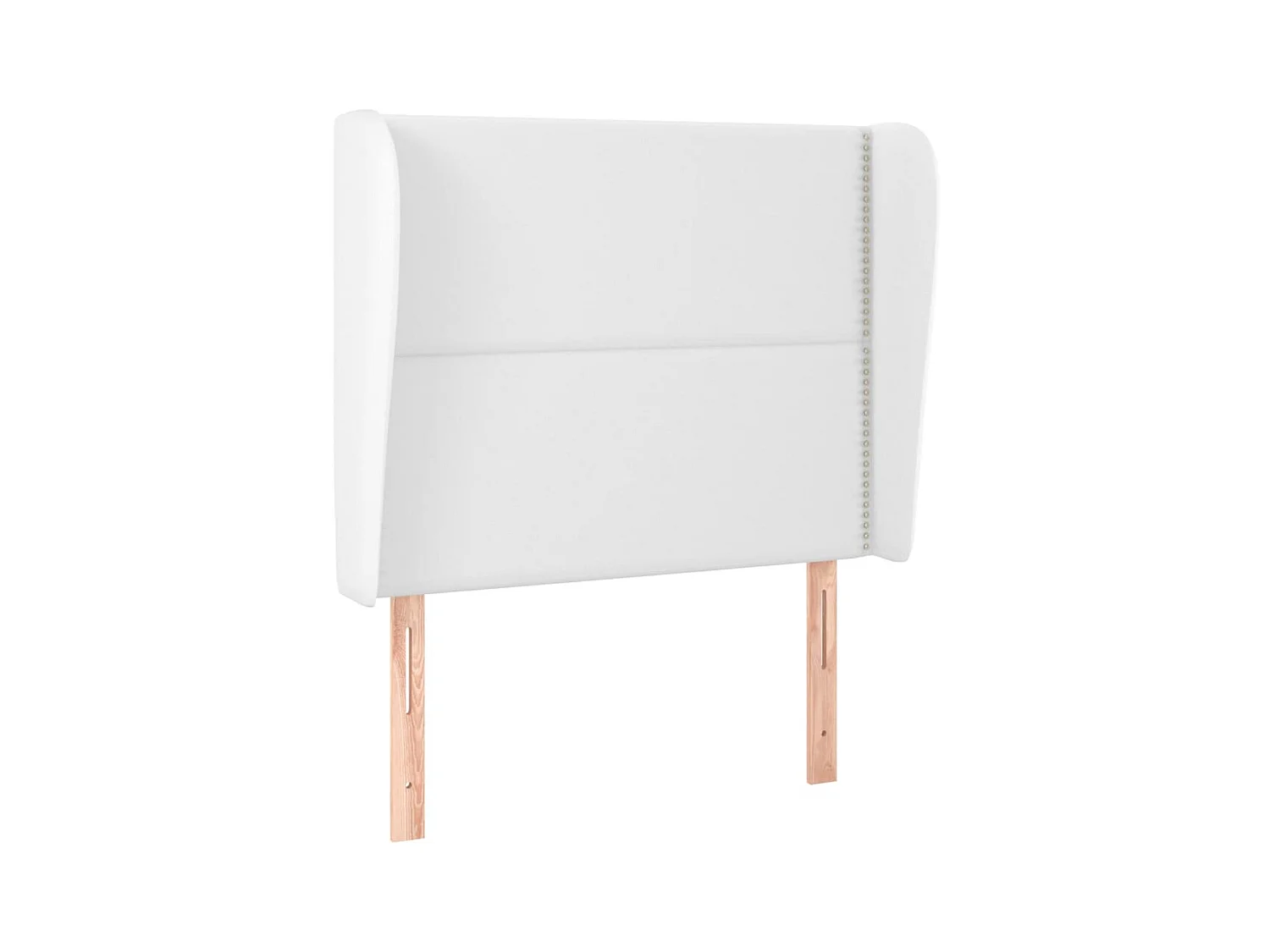 Tête de lit avec oreilles Blanc 103x23x118/128 cm Similicuir