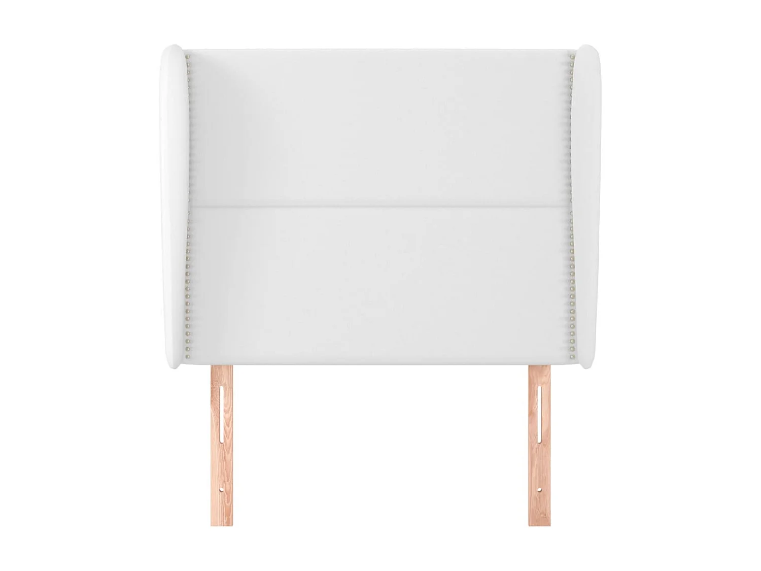 Tête de lit avec oreilles Blanc 103x23x118/128 cm Similicuir