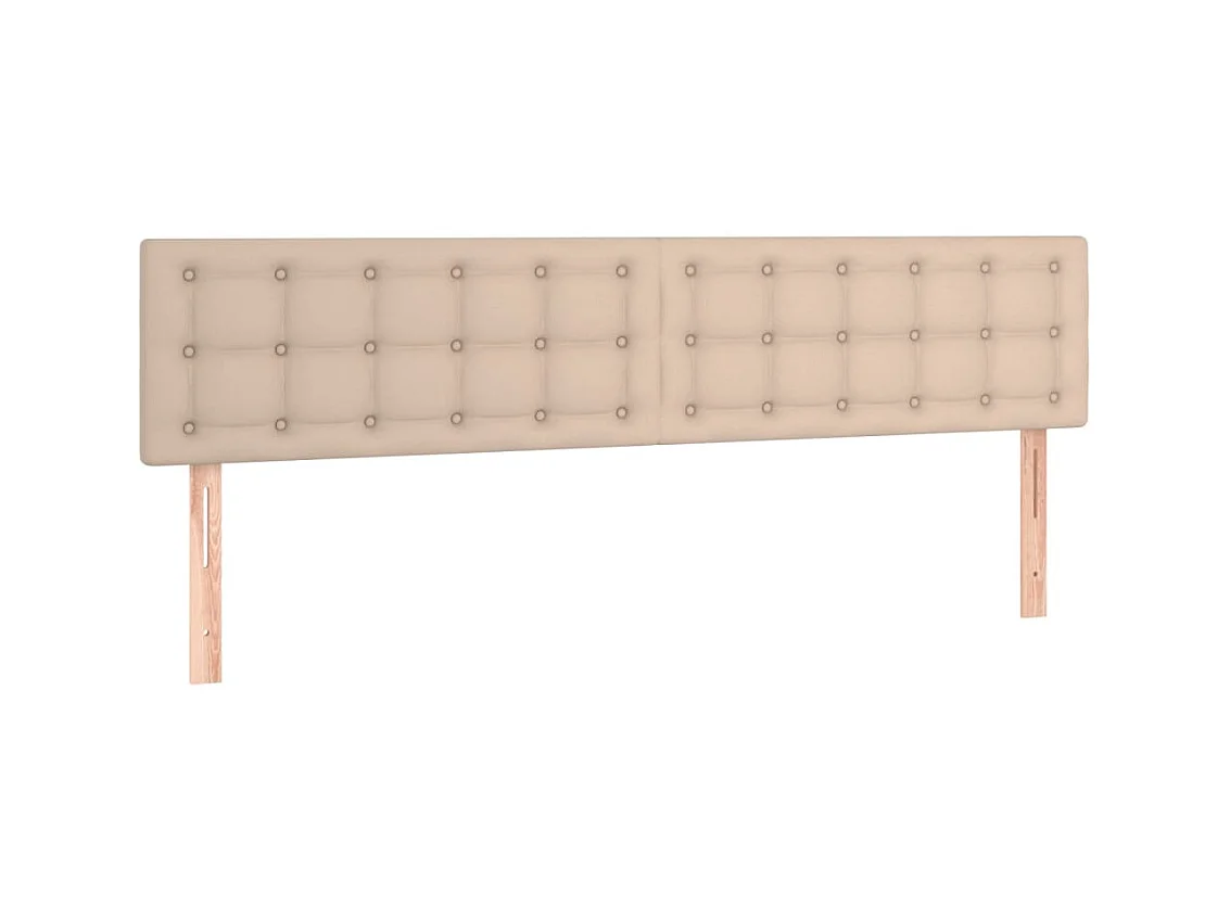 Têtes de lit 2 pcs Cappuccino 100x5x78/88 cm Similicuir