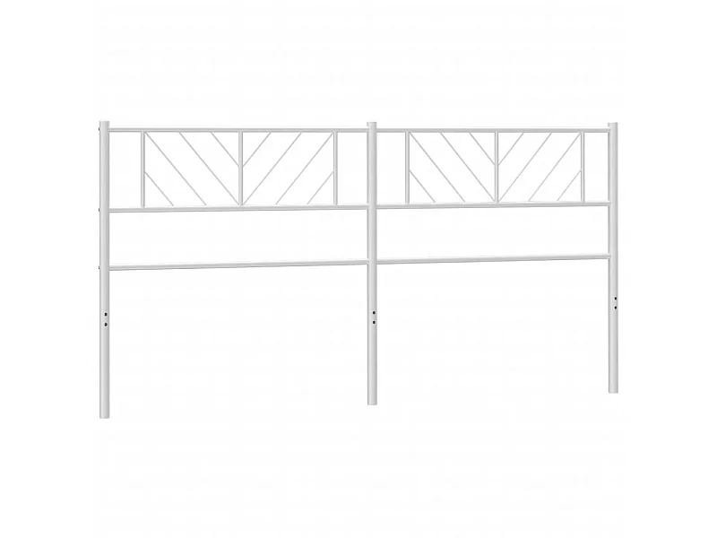 Testiera in metallo bianco 180 cm