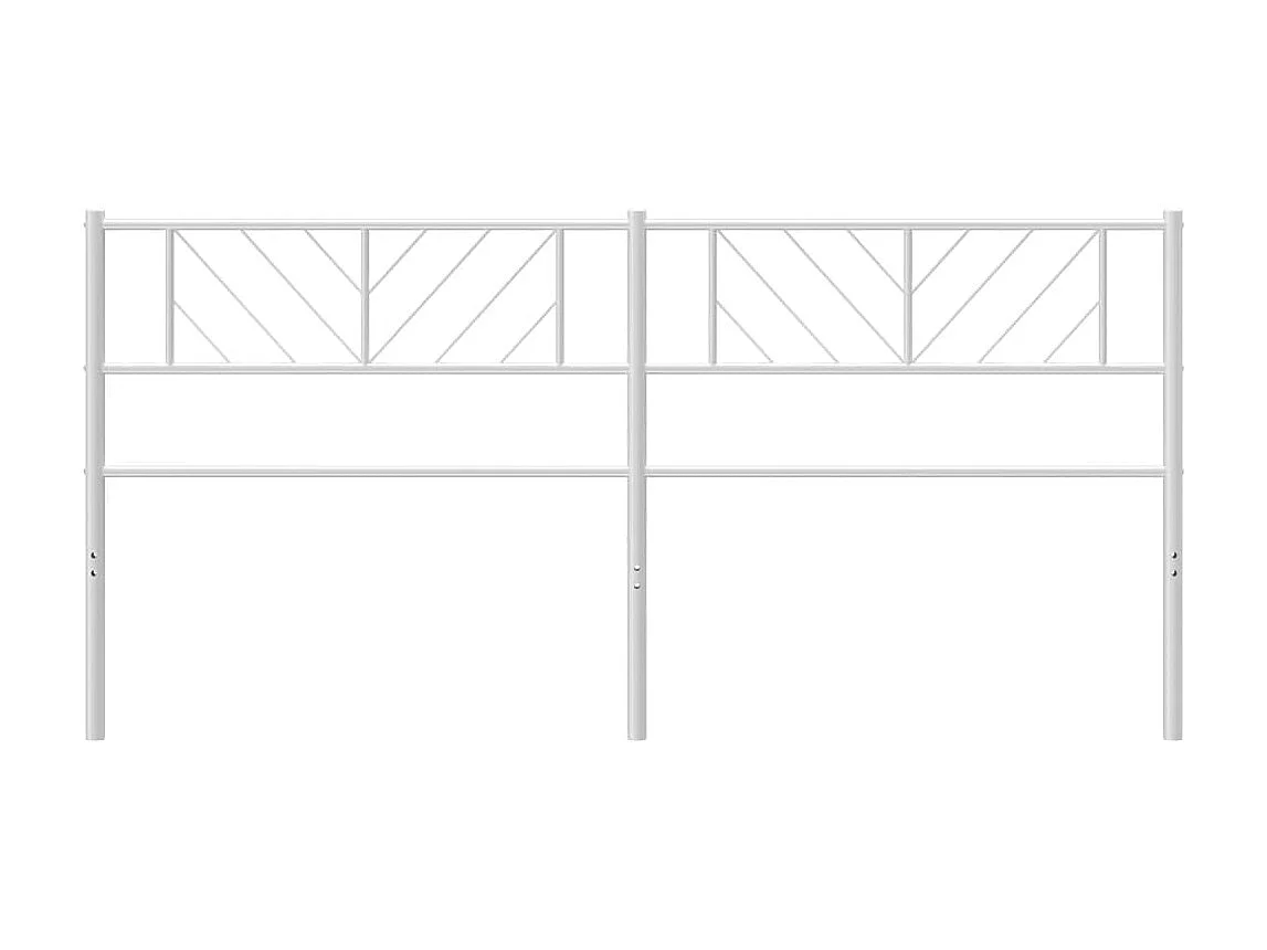 Testiera in metallo bianco 180 cm