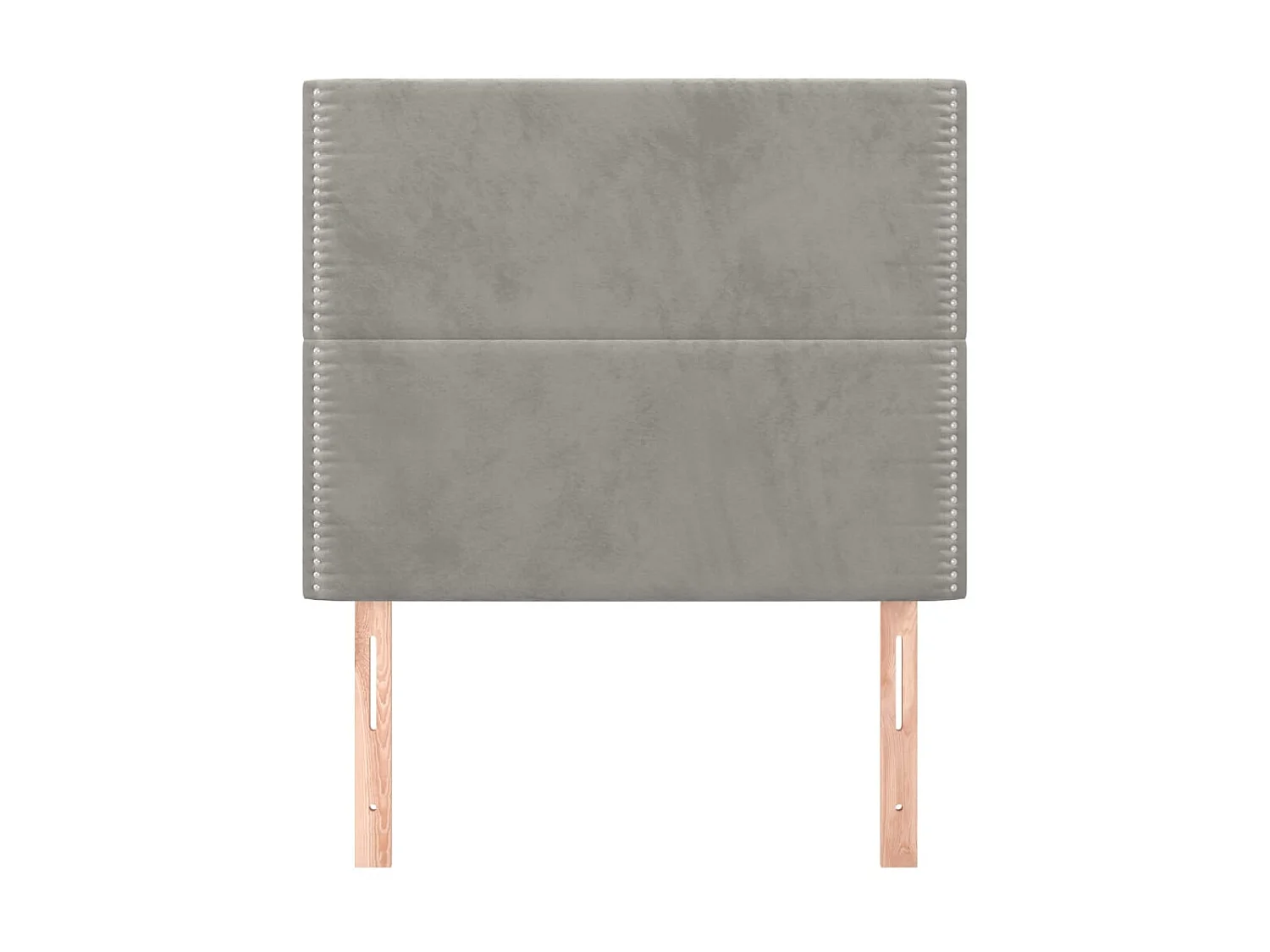 Têtes de lit 2 pcs Gris clair 100x5x78/88 cm Velours