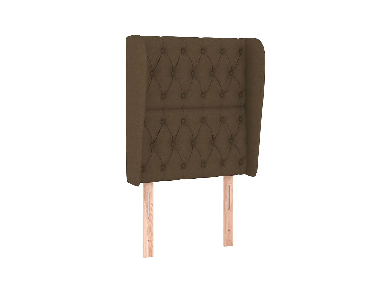 Tête de lit avec oreilles Marron foncé 83x23x118/128 cm Tissu