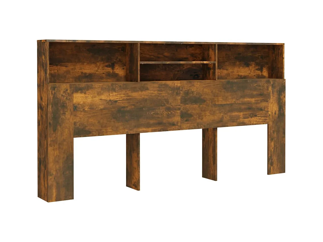 Armoire de tête de lit Chêne fumé 200x19x103,5 cm