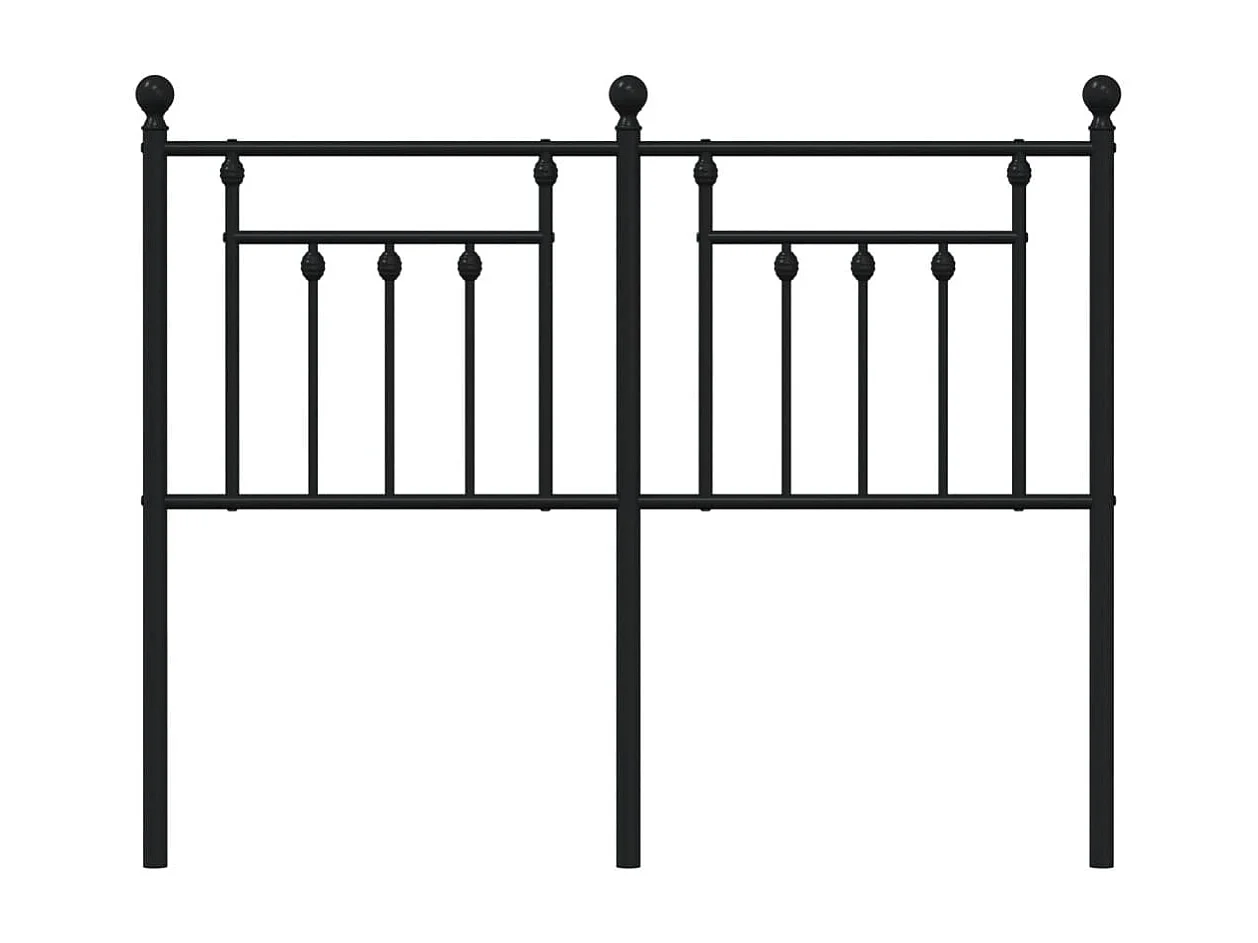 Kopfteil aus schwarzem Metall, 120 cm