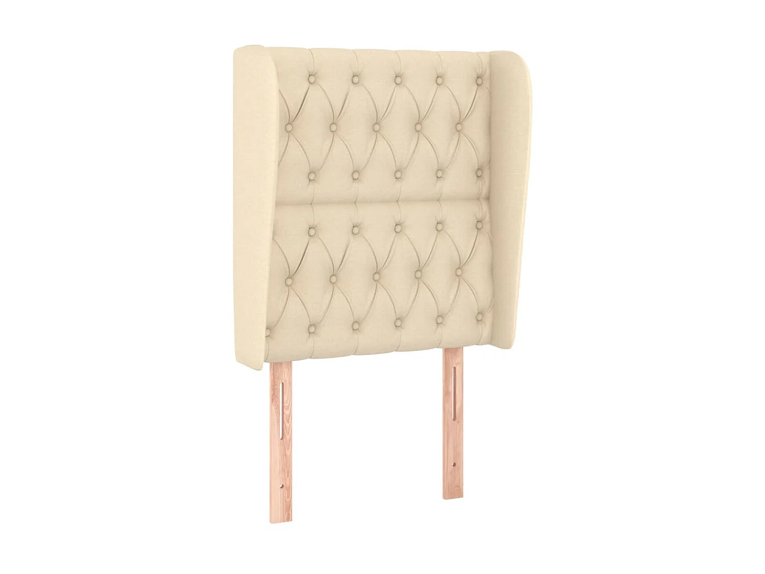 Tête de lit avec oreilles Crème 83x23x118/128 cm Tissu