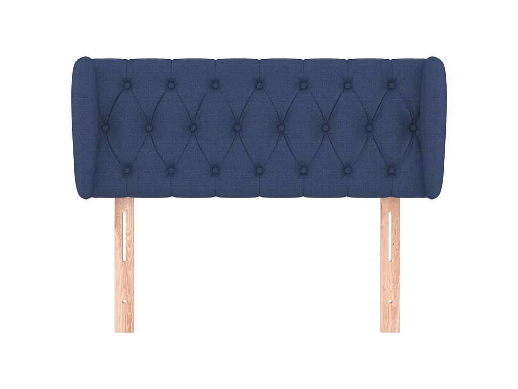 Tête de lit avec oreilles Bleu 93x23x78/88 cm Tissu