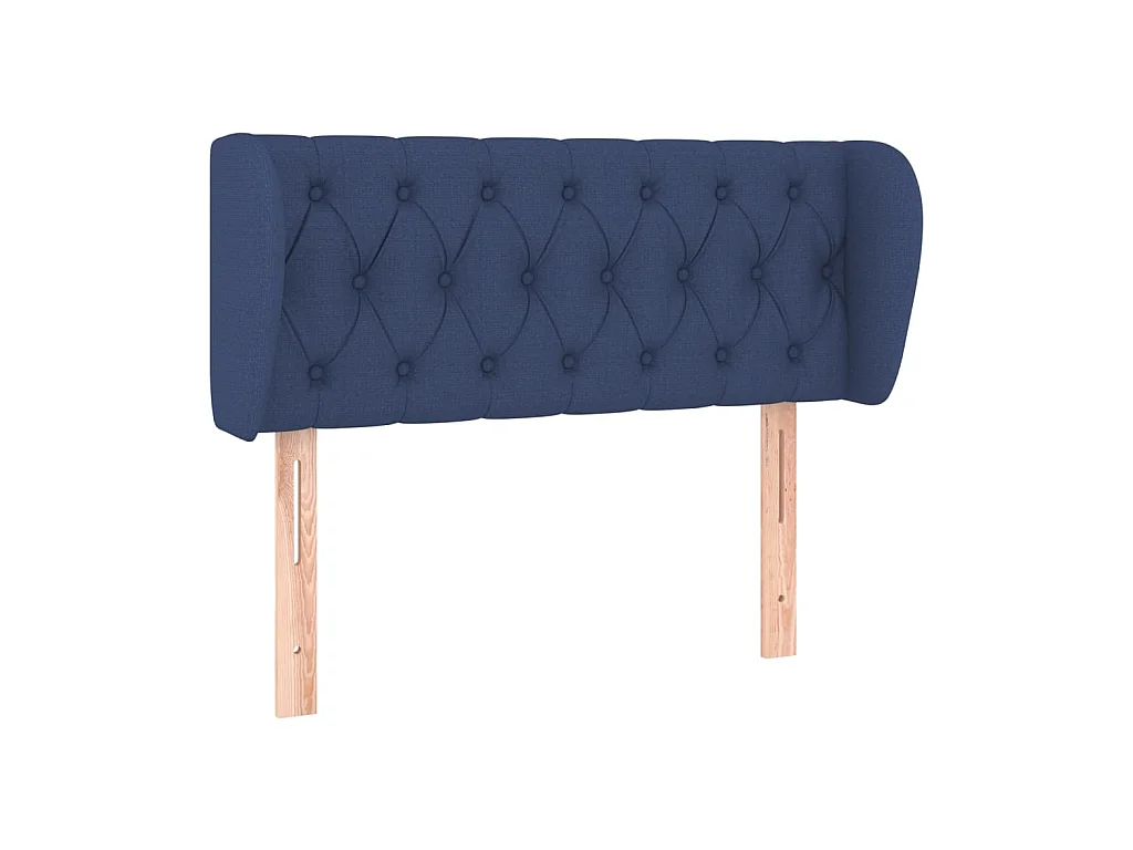 Tête de lit avec oreilles Bleu 93x23x78/88 cm Tissu