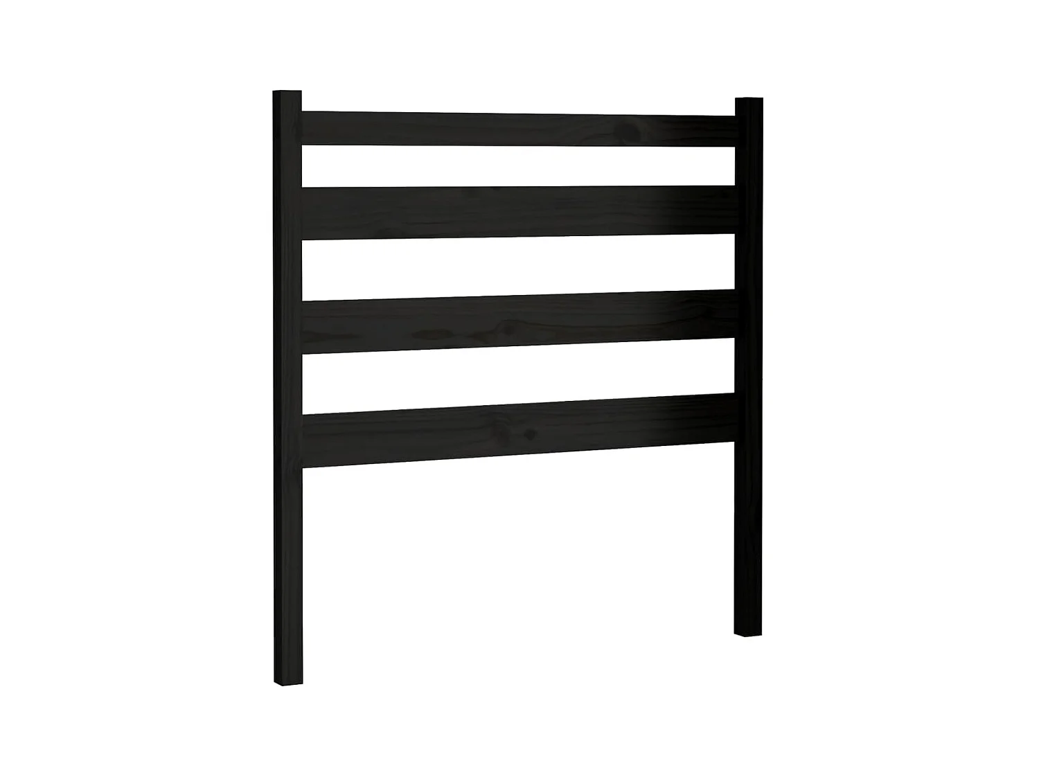 Tête de lit Noir 106x4x100 cm Bois massif de pin