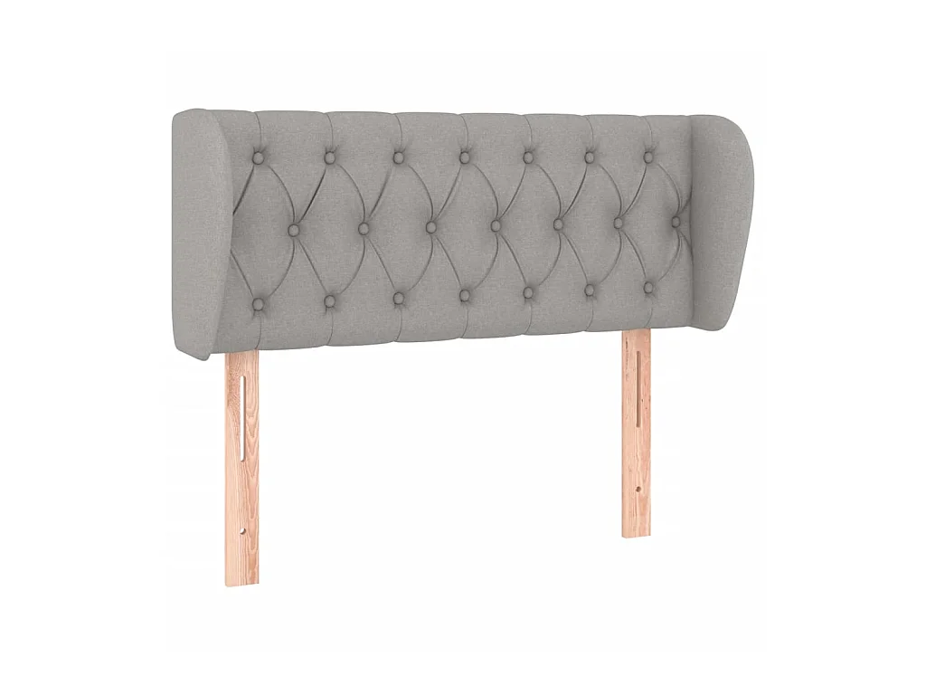 Tête de lit avec oreilles Gris clair 93x23x78/88 cm Tissu