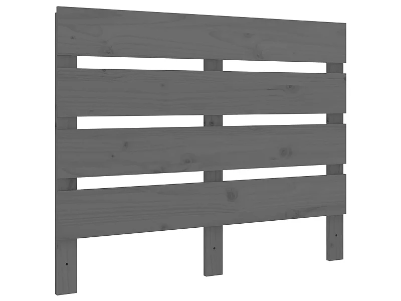 Tête de lit Gris 100x3x80 cm Bois massif de pin