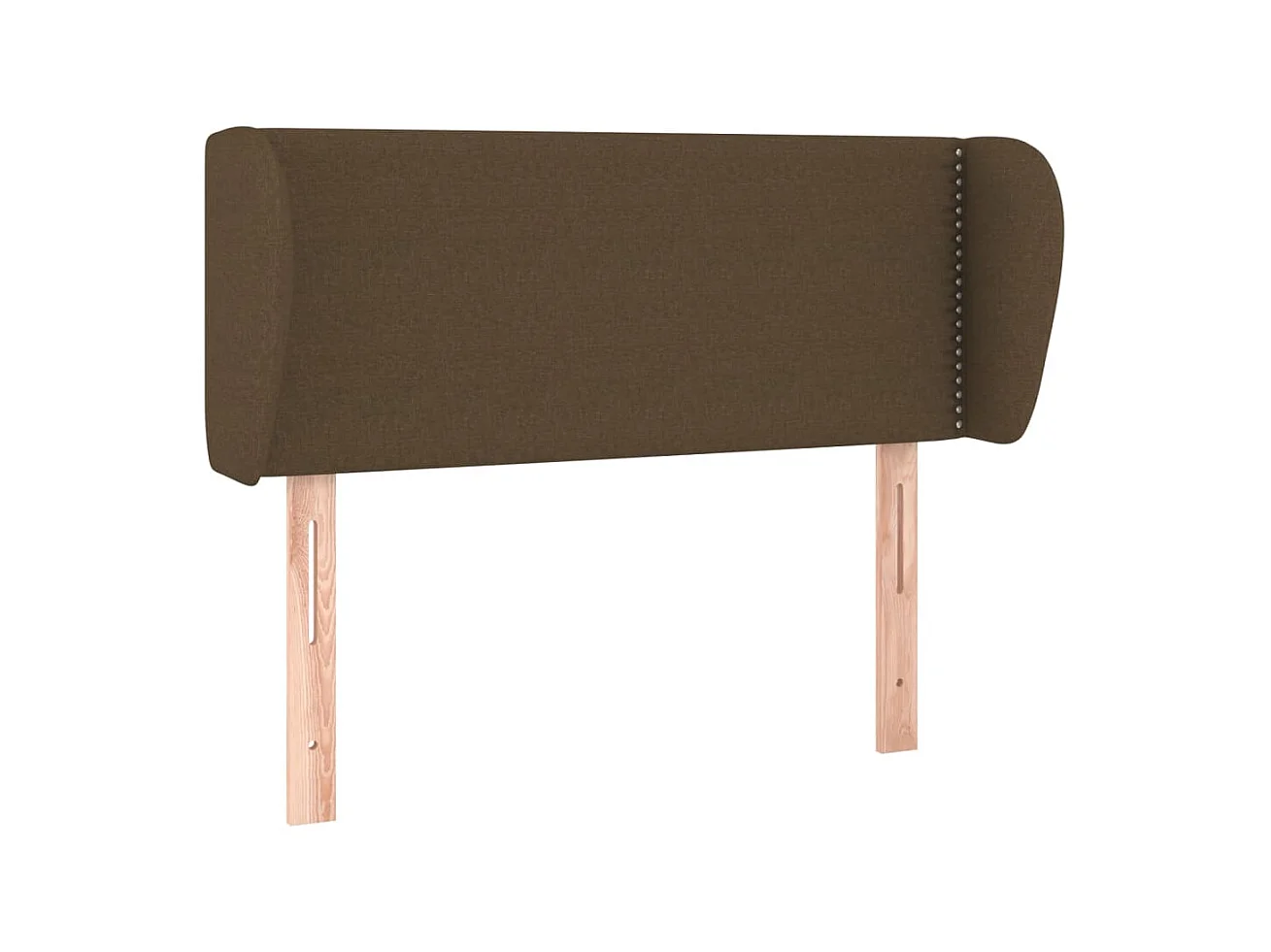 Tête de lit avec oreilles Marron Foncé 83x23x78/88 cm Tissu
