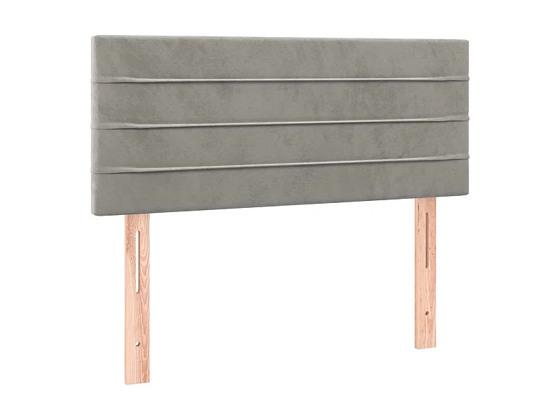 Tête de lit Gris clair 80x5x78/88 cm Velours