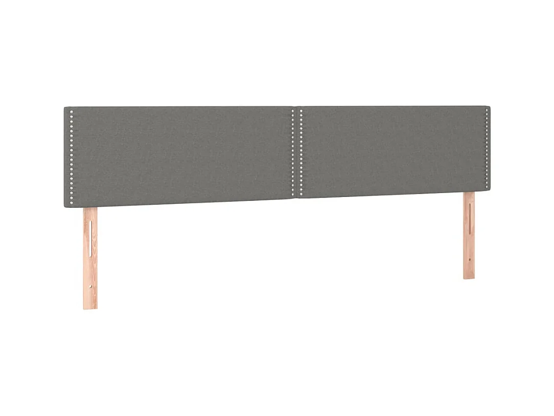 Têtes de lit 2 pcs Gris foncé 80x5x78/88 cm Tissu