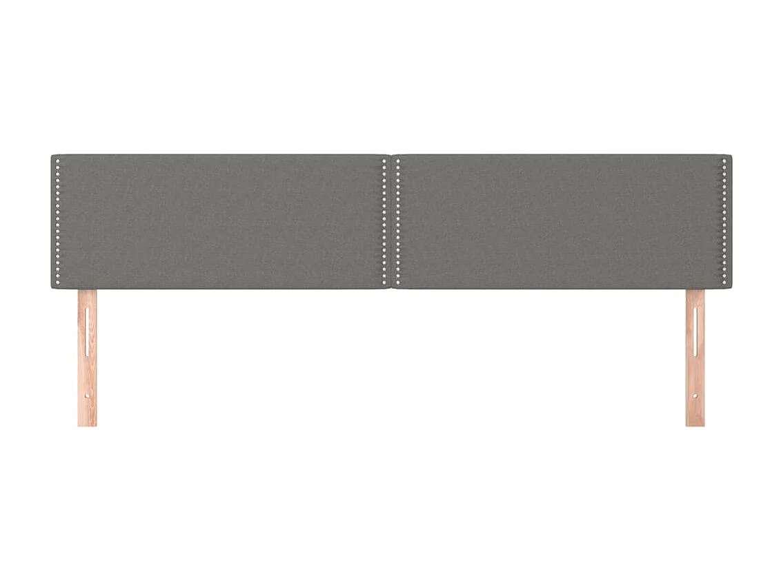 Têtes de lit 2 pcs Gris foncé 80x5x78/88 cm Tissu