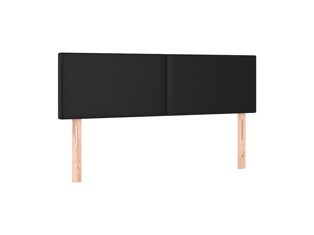 Têtes de lit 2 pcs Noir 72x5x78/88 cm Similicuir