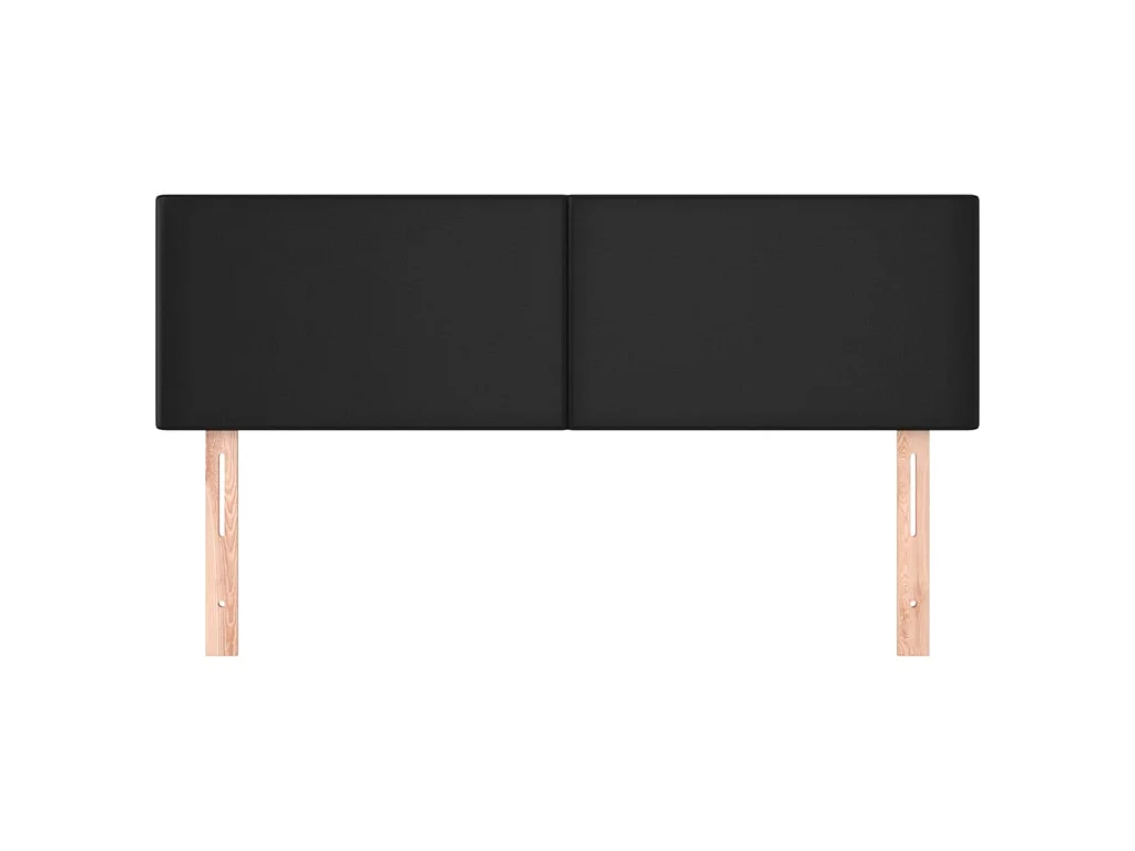 Têtes de lit 2 pcs Noir 72x5x78/88 cm Similicuir