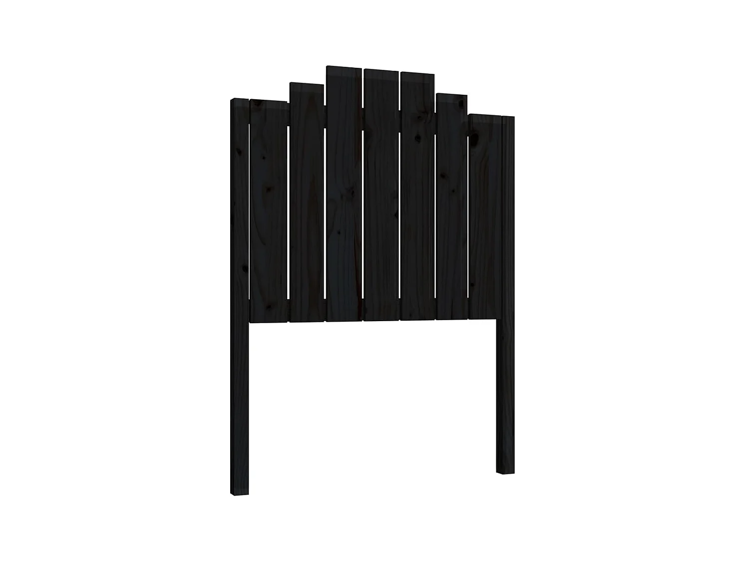 Tête de lit Noir 81x4x110 cm Bois massif de pin