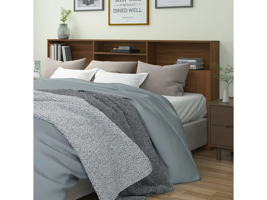 Armário de cabeceira carvalho castanho 220x19x103,5 cm