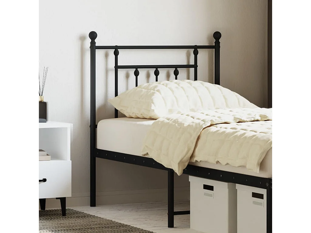 Tête de lit métal noir 75 cm