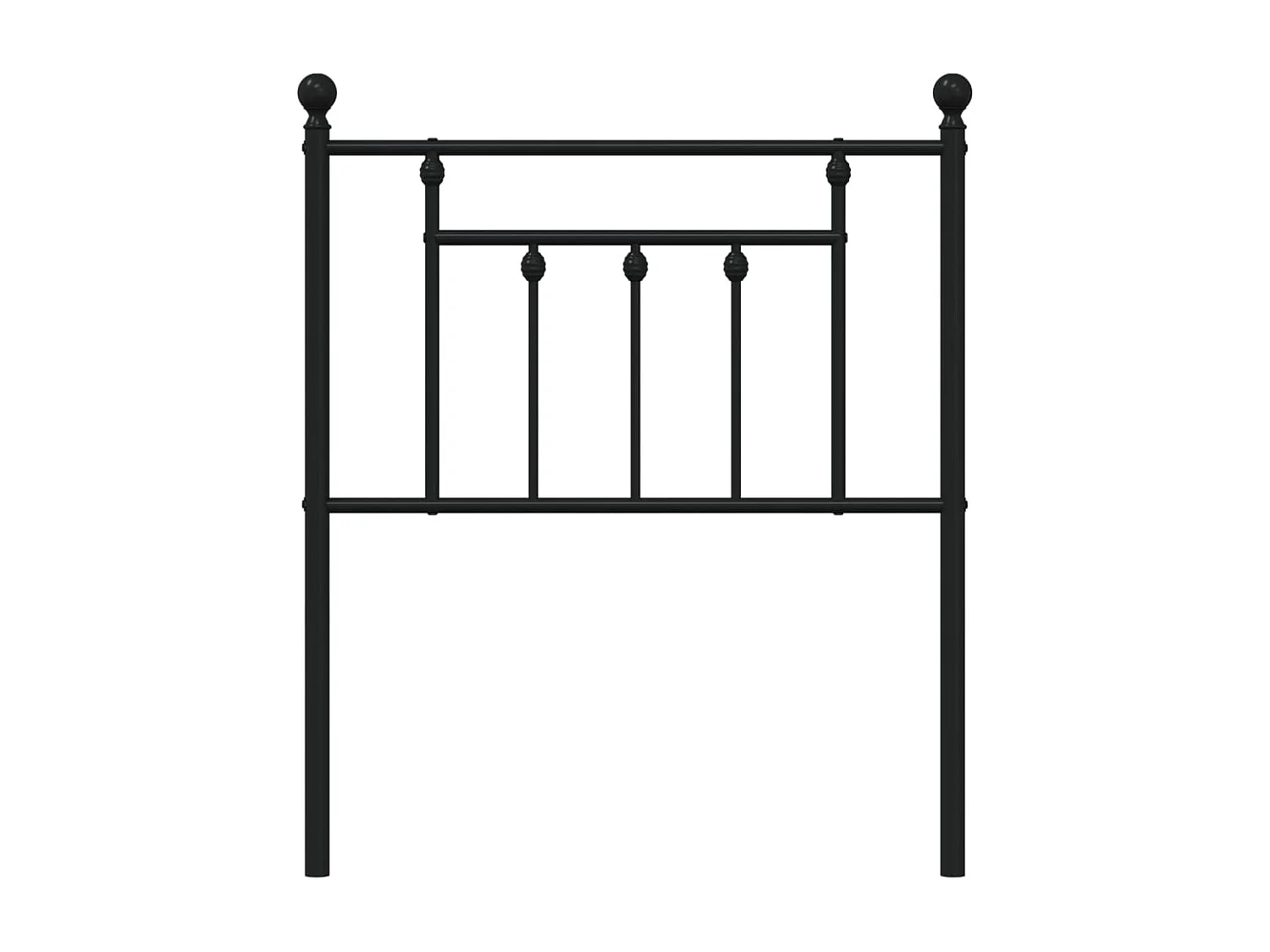 Tête de lit métal noir 75 cm