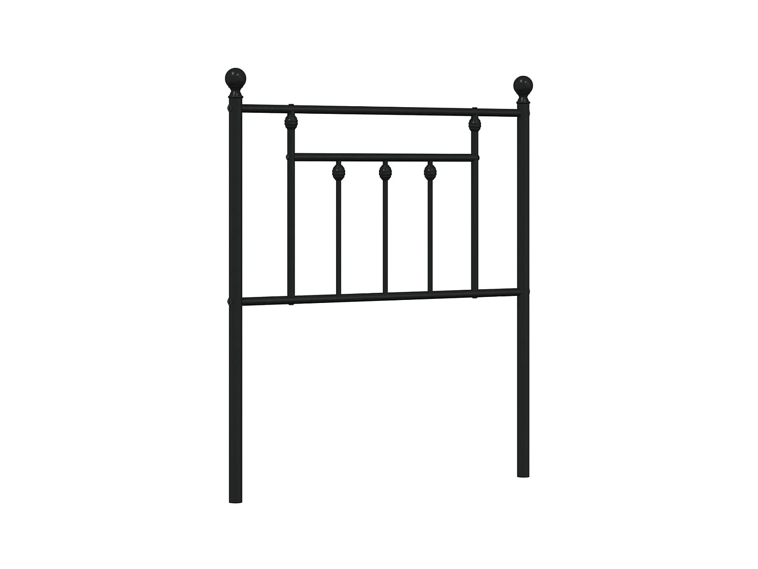 Tête de lit métal noir 75 cm