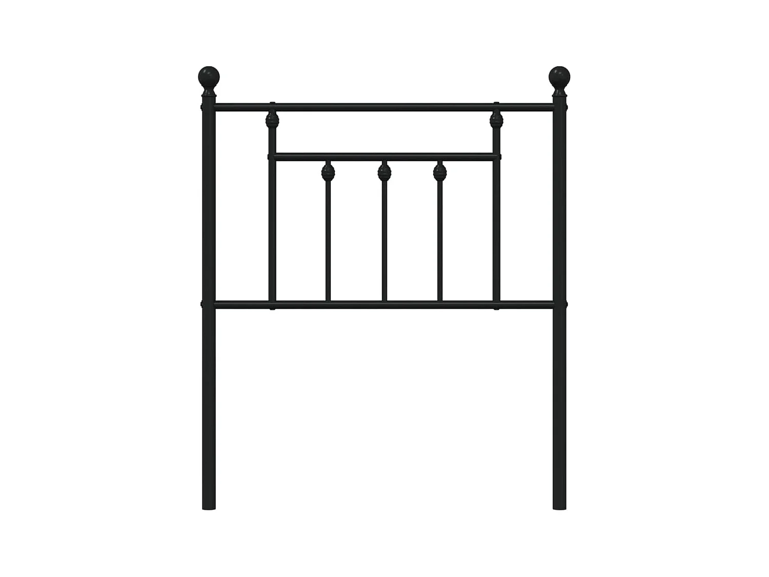 Cabecero de metal negro 75 cm