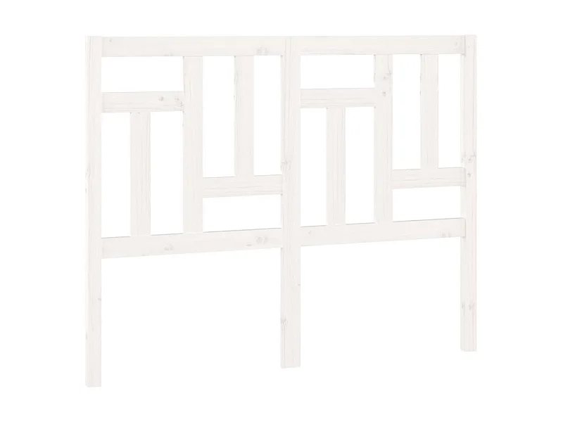 Testiera Bianca 125,5x4x100 cm Legno di pino massiccio