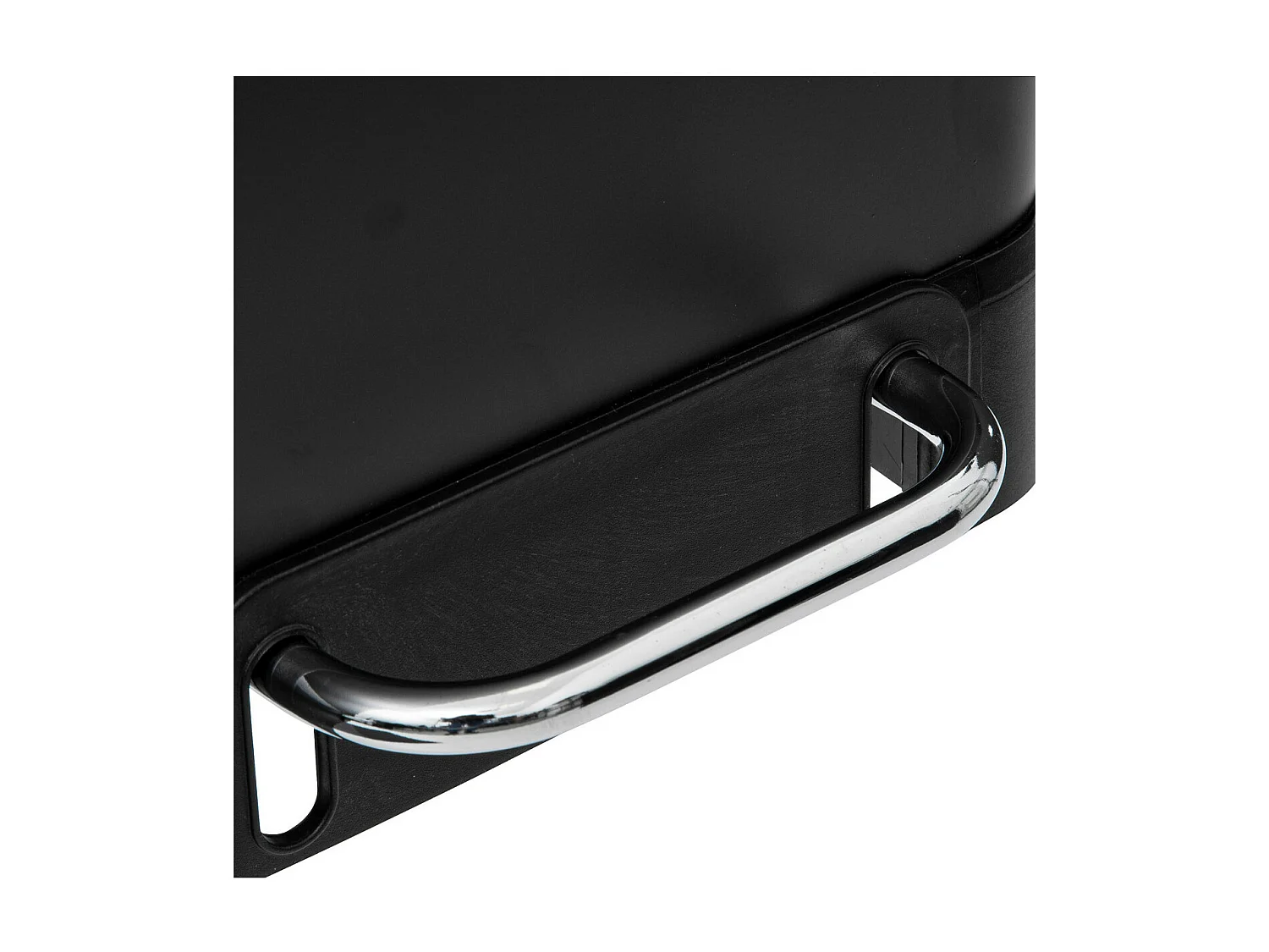 Poubelle de Tri sélectif en métal Noir 2 bacs de 30 Litres ouverture à pédale