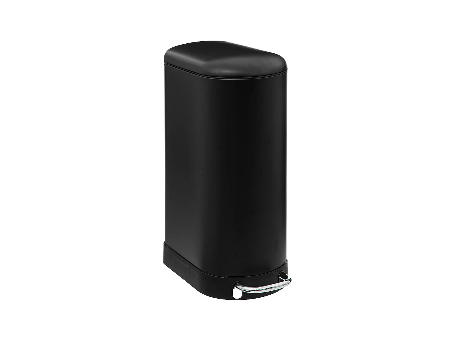 Poubelle 30 Litres en métal Noir ouverture à pédale