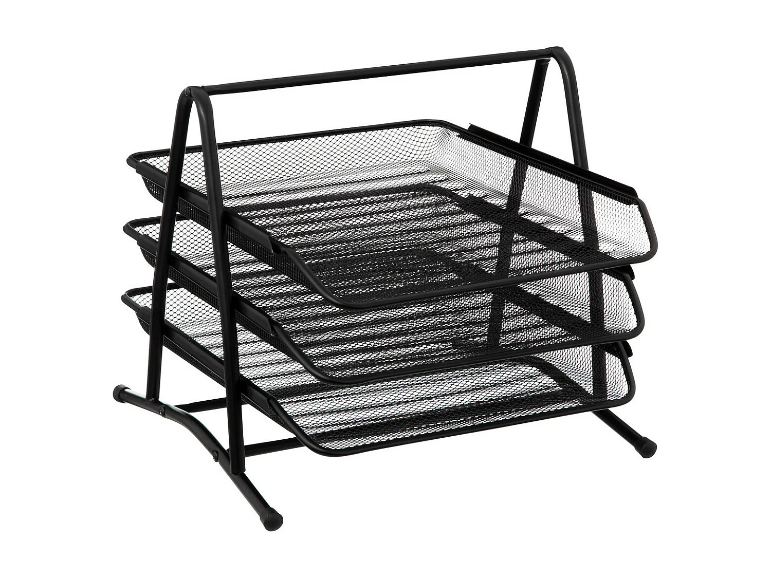 Organiseur de bureau Corbeille à courrier en métal avec 3 tiroirs