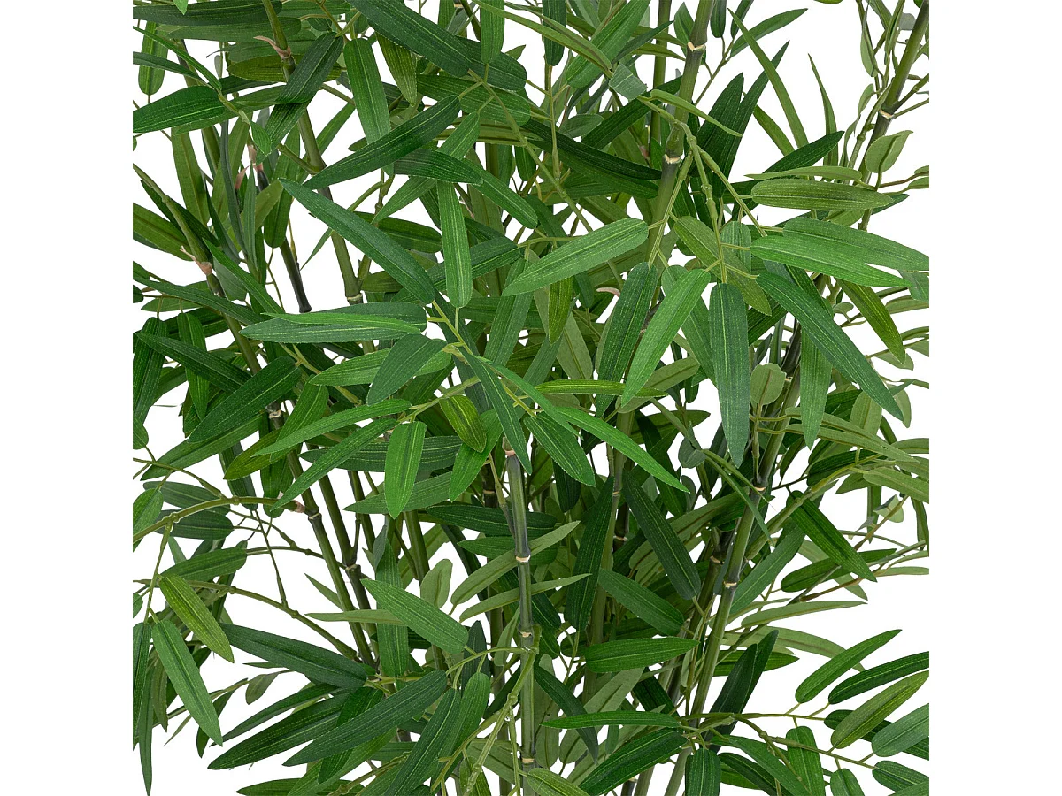 Plante artificielle Bambou dans un Pot en fibres naturelles D 45 x H 100 cm