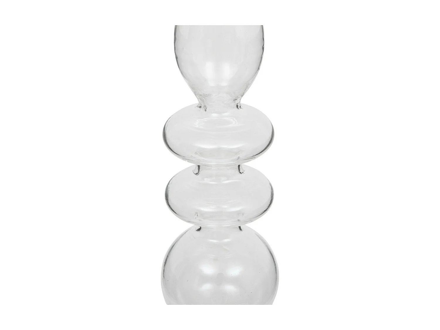 Bougeoir Chandelier en verre transparent D 9 x H 22 cm