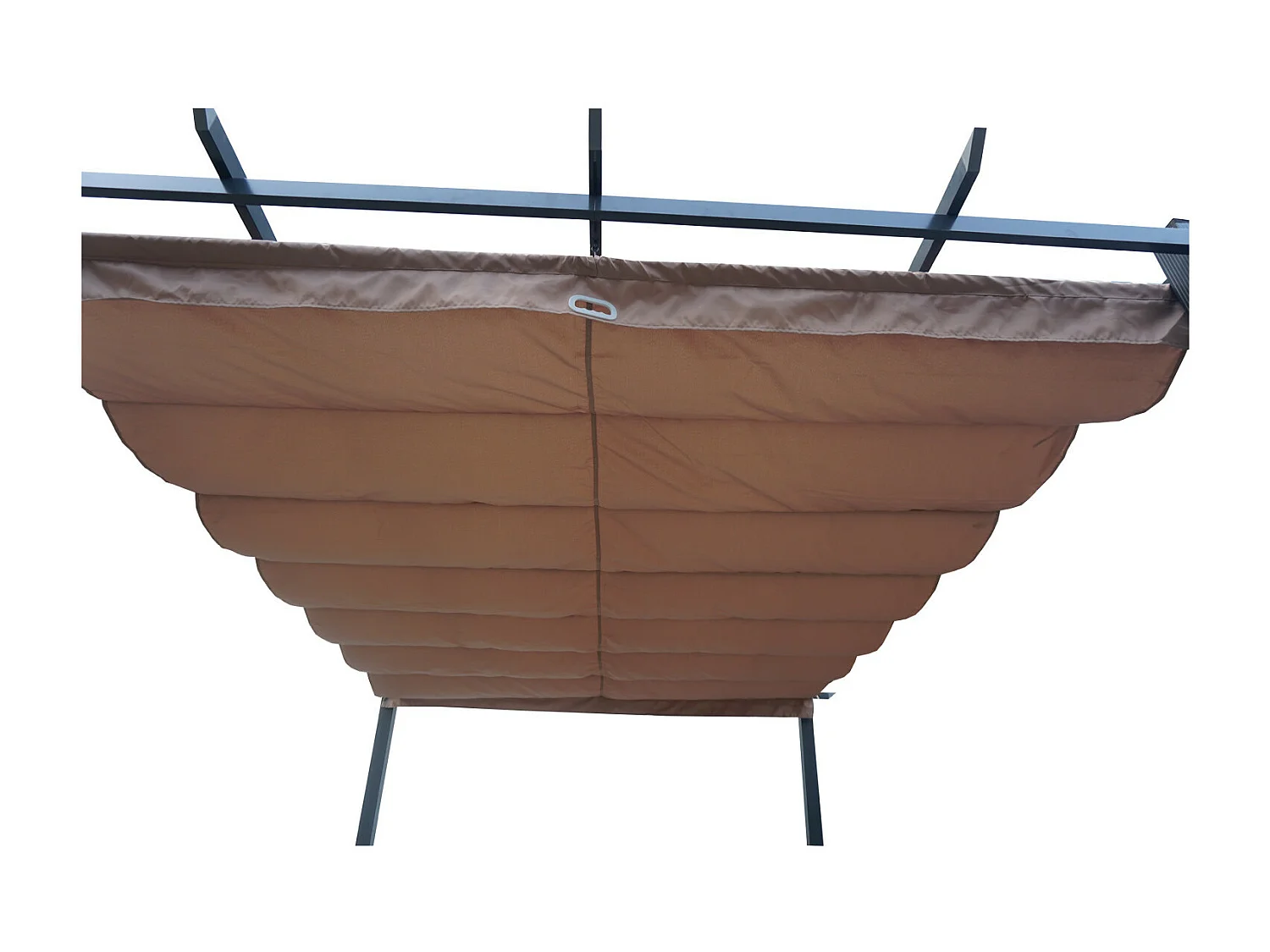 Tonnelle/Pergola en aluminium 3x4m toile coulissante rétractable - anthracite taupe - HAVANA