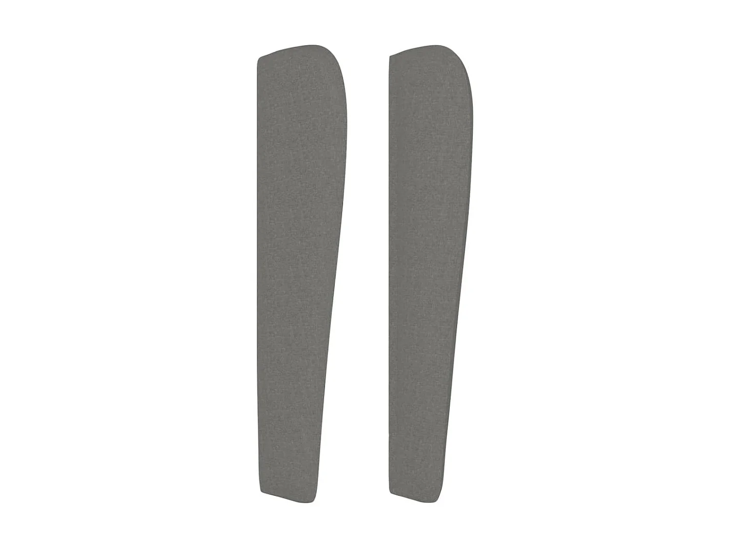 Tête de lit avec oreilles Gris foncé 93x23x118/128 cm Tissu