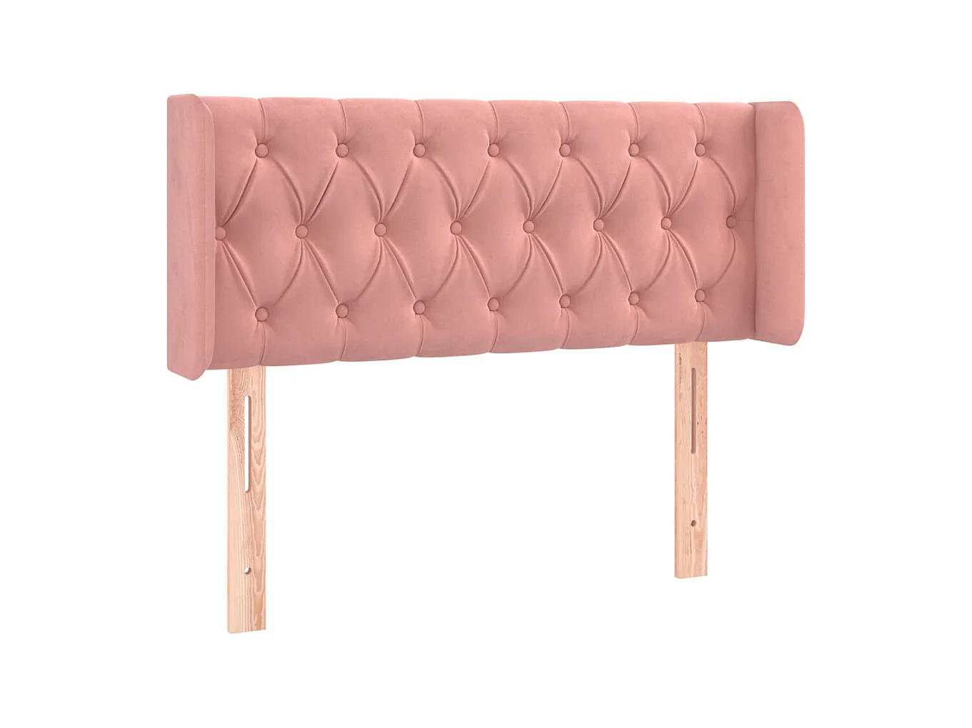 Tête de lit avec oreilles Rose 103x16x78/88 cm Velours
