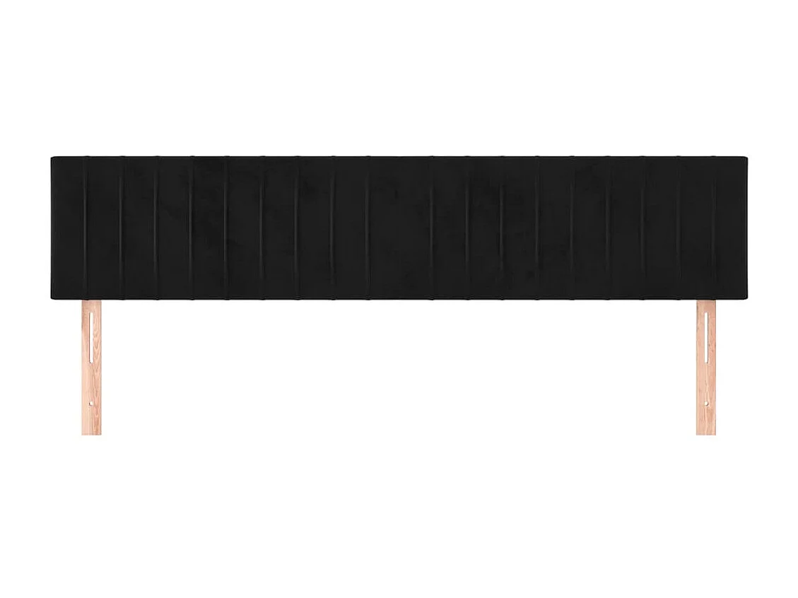 Têtes de lit 2 pcs Noir 80x5x78/88 cm Velours