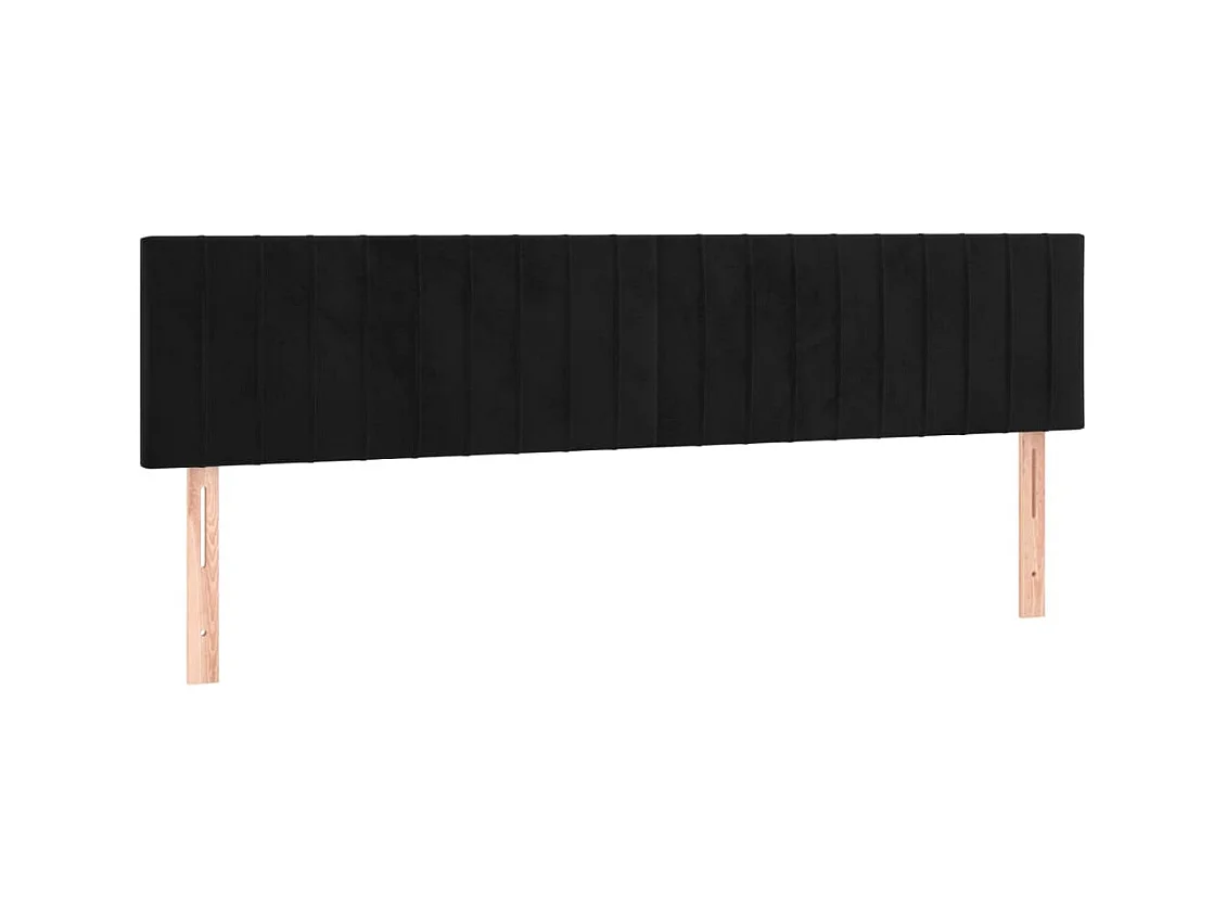 Têtes de lit 2 pcs Noir 80x5x78/88 cm Velours