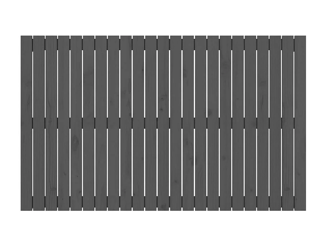 Testiera a muro Grigio 147x3x90 cm Legno di pino massiccio