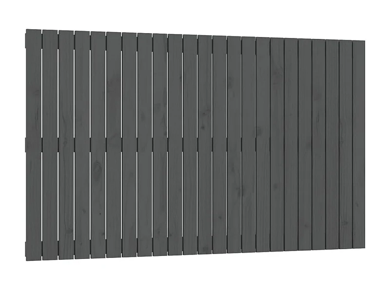 Testiera a muro Grigio 147x3x90 cm Legno di pino massiccio