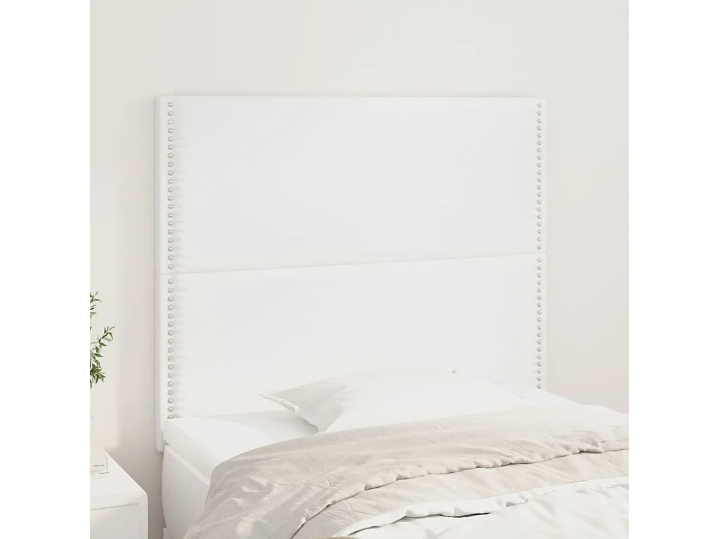 Cabeceiras 2 unidades branco 80x5x78/88 cm couro sintético
