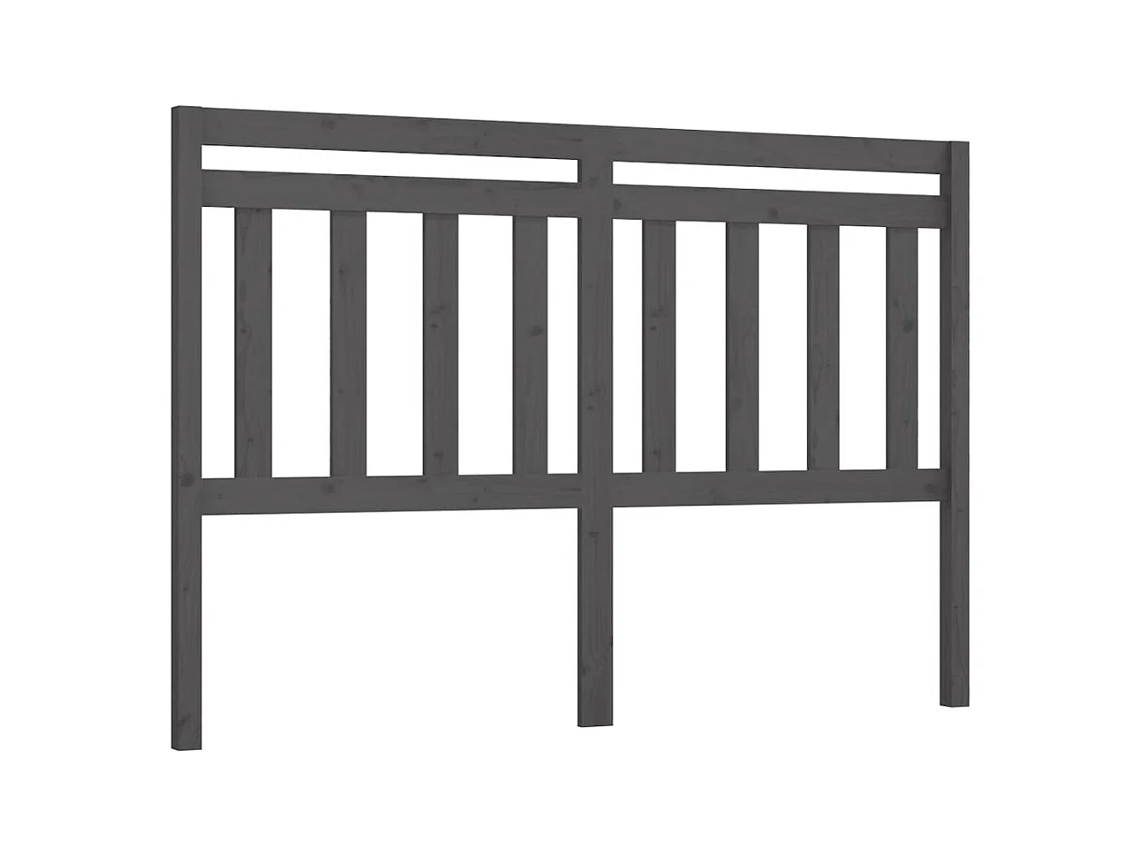 Tête de lit Gris 146x4x100 cm Bois massif de pin