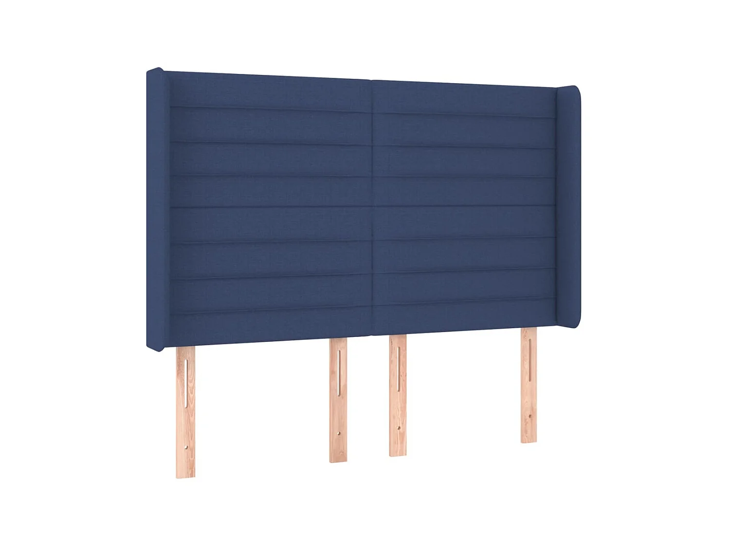 LED-Kopfteil Blau 147x16x118/128 cm Stoff