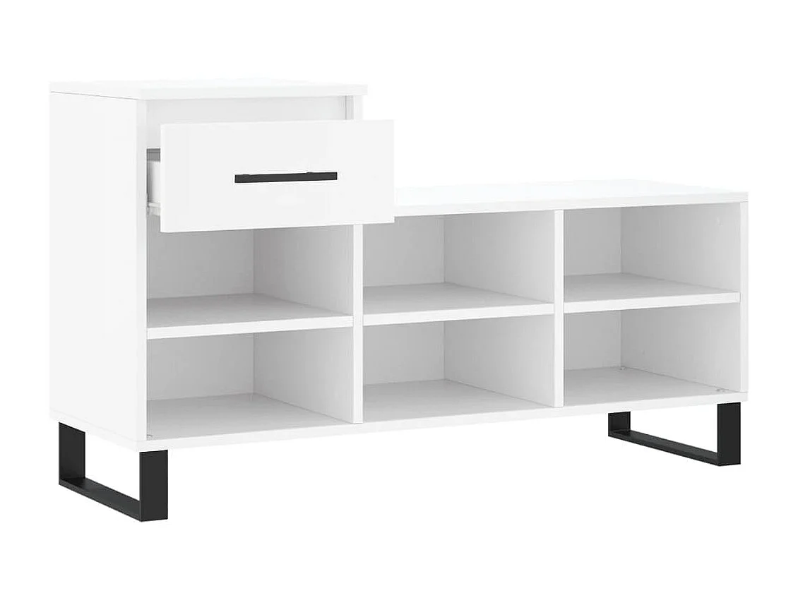 Armoire à chaussures Blanc 102x36x60 cm Bois d'ingénierie